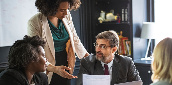 multigenerational and cultural team in a meeting