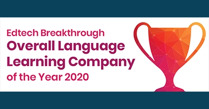 goFLUENT a été désignée entreprise de l’année dans la catégorie ‘apprentissage des langues’ lors du concours EdTech Breakthrough Awards 2020