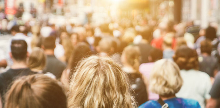 crowd of people in the streets