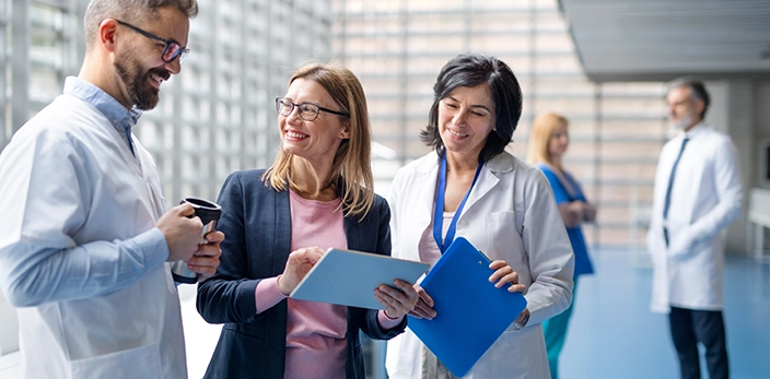 Group of pharmacists talking